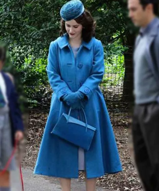 The Marvelous Mrs. Maisel Miriam Maisel Blue Wool Coat front