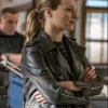Chicago PD Hailey Upton Black Real Leather Jacket feont