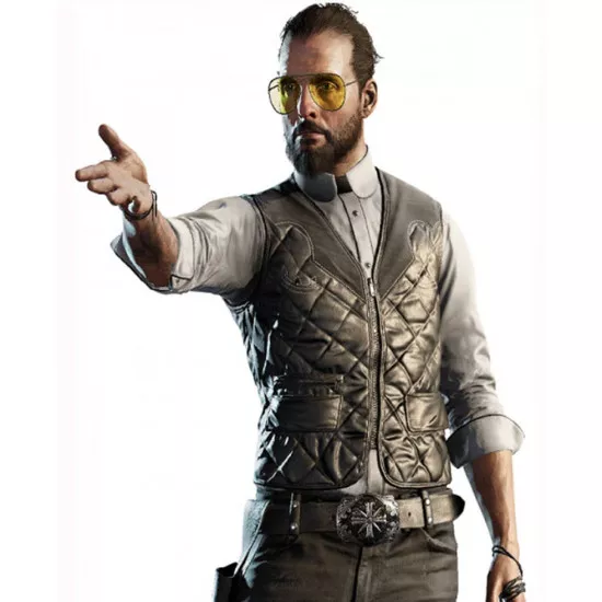Far Cry 5 Joseph Seed Leather Quilted Vest front