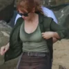 Jurassic World Claire Dearing Notched Collar Green Jacket front
