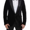Mens Velvet Black Groom Tuxedo Lapel Style Suit Dress Front