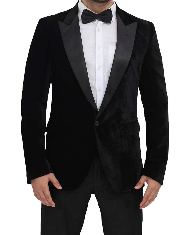 Mens Velvet Black Tuxedo Dinner Suit Dress - Oskar Jacket