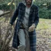 The Walking Dead Jeffrey Dean Morgan Black Plaid Coat front