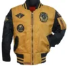 Top Gun Black and Yellow Tomcat MA-1 Bomber Cotton Jacket front