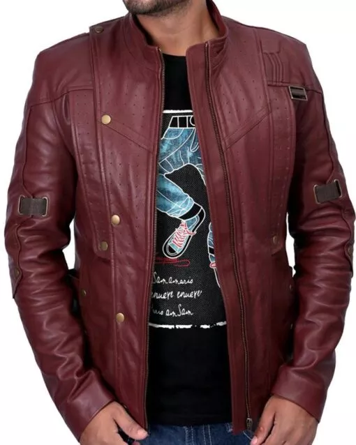 Chris Pratt Guardians Of The Galaxy Star Lord Leather Jacket front