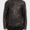 Mission Impossible Tom Cruise Coffee Real Leather Jacket front