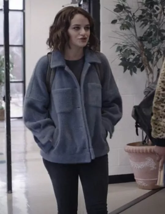 The In Between Joey King Women Grey Wool Jacket front