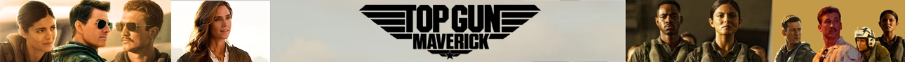 Tom Cruise as Maverick 
 Description banner