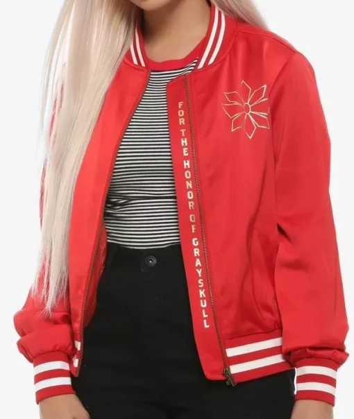 Adora She-Ra and The Princesses Of Power Bomber Red Jacket front