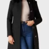 Batwoman Mary Hamilton Black Fur Collar Long Coat front