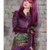 Descendants Costume Mal Purple Faux Leather Jacket frotn
