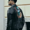 G-Eazy Milan Valentino Undercover Faux Leather Jacket front os