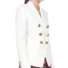 Hightown Renee Segna White Suiting Blazer Coat front