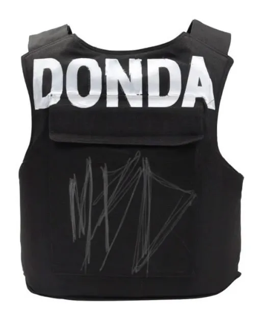Rap Singer Kanye West Donda Cotton Black Vest front
