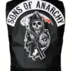 Samcro Skeleton Sons Of Anarchy Real Leather Vest back side