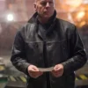 Bruce Willis Extraction 2015 Black Leather Jacket