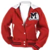 Glee Cheerios Cheerleading Red and White Varsity Jacket