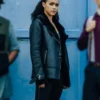 Nathalie Emmanuel Army of Thieves Black Leather Jacket
