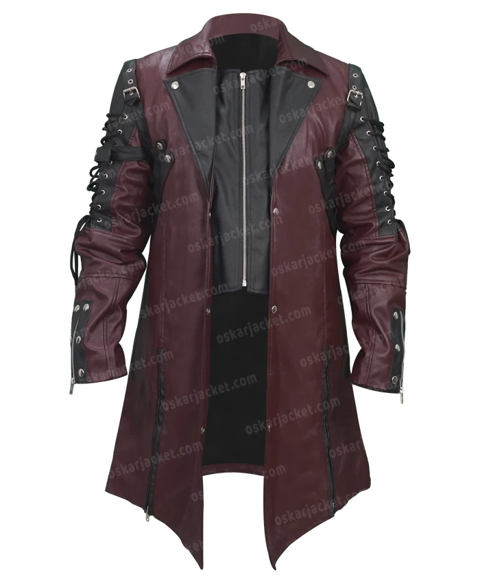 Steampunk Gothic Style Leather Jacket Coat