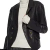 Alice Cooper Riverdale Black Real Leather Blazer Jacket