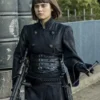 Ally Ioannides Into the Badlands Black Leather Coat