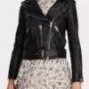 Betty Cooper Riverdale S05 Black Cropped Biker Leather Jacket