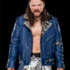 Brian Kendrick WWE Wrestler Blue Studded Biker Jacket