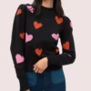 Cheryl Blossom Riverdale S04 Heart Black Sweater