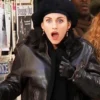 Courteney Cox Friends Black Real Leather Jacket