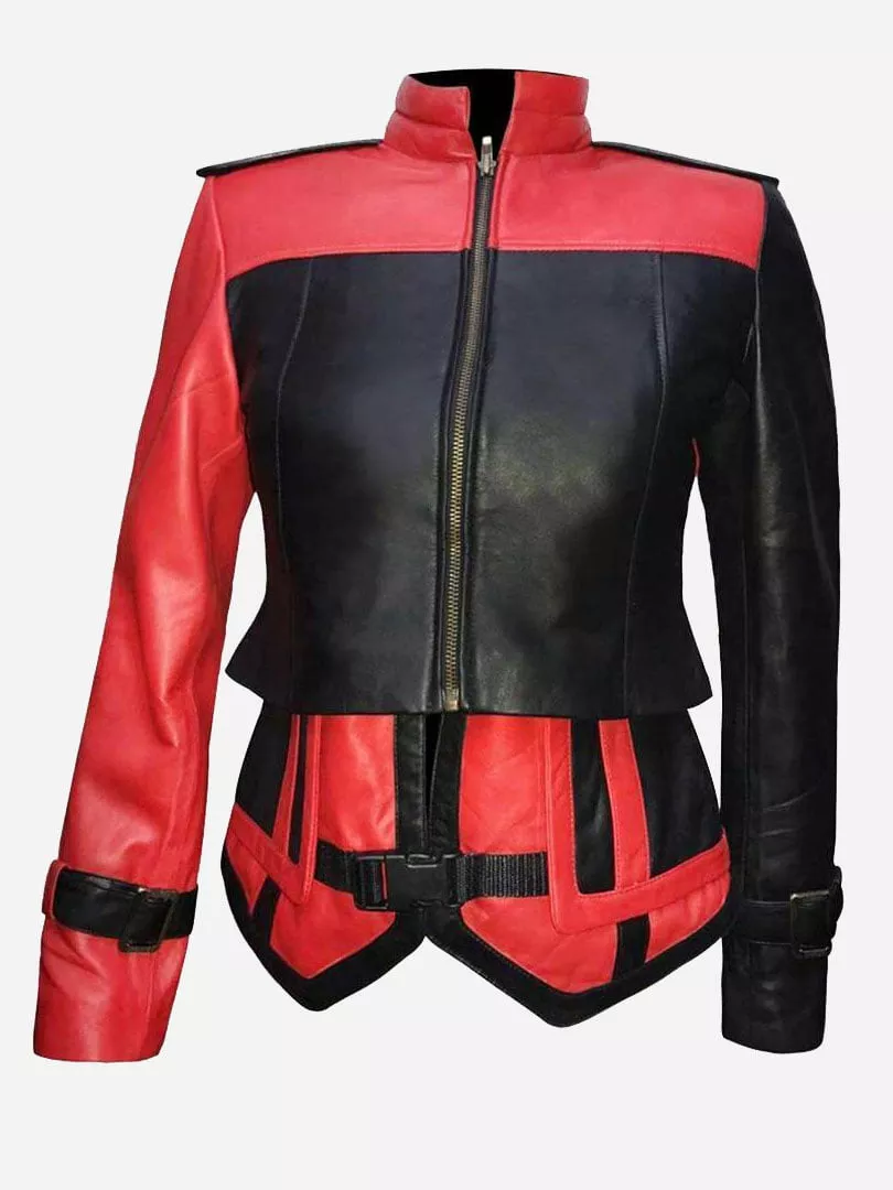 Harley Quinn Injustice 2 Red and Black Jacket and Vest