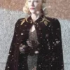 Lilith Ritter 2021 Nightmare Alley Black Long Wool Cloak Coat