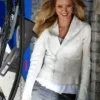 Rosie Huntington Transformers 3 White Leather Jacket