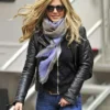 Jennifer Aniston Leather Black Jacket