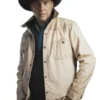 John Dutton Yellowstone S05 Cream White Cotton Jacket