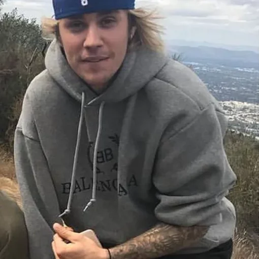 Justin Bieber Grey Hoodie - Oskar Jacket