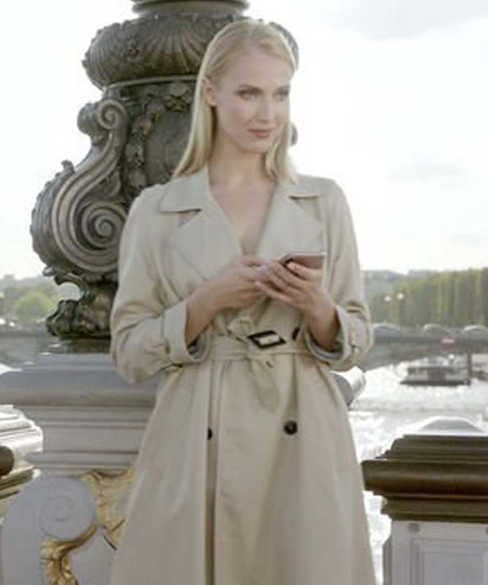 Emily in Paris S02 Camille Beige Leather Jacket