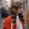 Lily Collins Emily In Paris S02 Orange Jacket