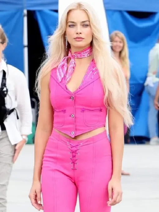 Margot Robbie Barbie 2023 Pink Suit