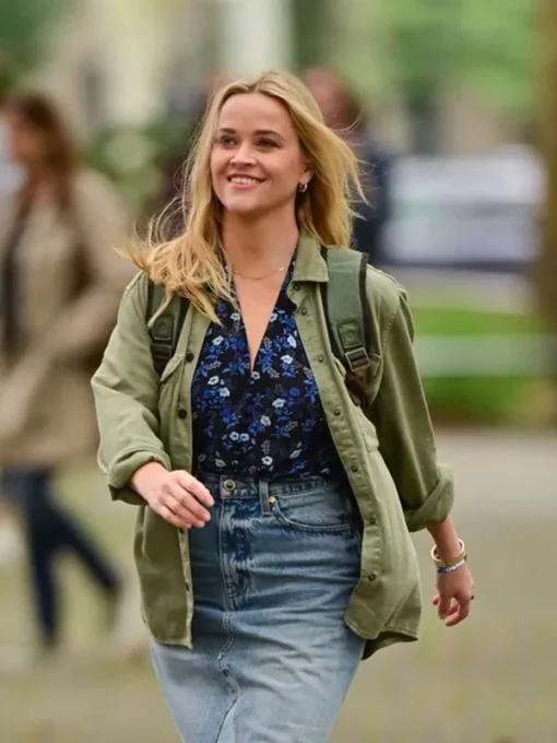 Reese Witherspoon Your Place or Mine Olive Green Jacket