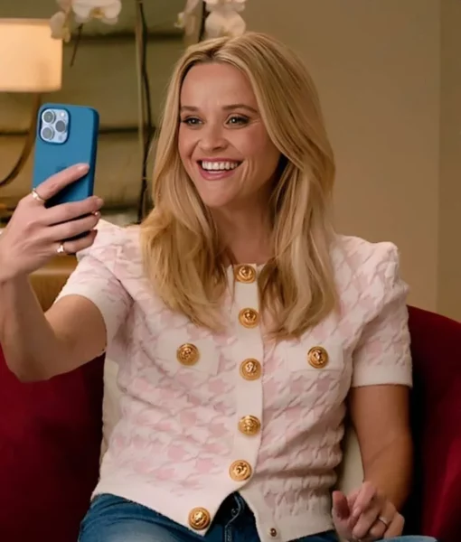 Reese Witherspoon Your Place or Mine Pink Cardigan