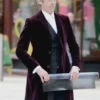 Peter Capaldi Twelfth Doctor Who Maroon Velvet Coat