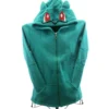 Pokemon Bulbasaur Teal Green Zip Up Costume Hoodie
