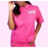 Barbie Work Girls Skimmer Cotton Pink Shirt