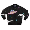 Space Galaxy Cat Black Bomber Jacket