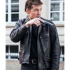 Sam Worthington Black Leather Jacket