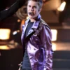 Justin Bieber Never Say Never Purple Leather Jacket