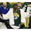 Lil Wayne Green Bay Packers Field Detroit Lions White Fur Jacket