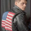 WWE Cody Rhodes USA Flag Black Leather Jacket