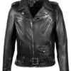 1950s Black Biker Leather Jacket