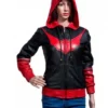 Batwoman Ruby Rose Black and Red Bomber Jacket With Hood